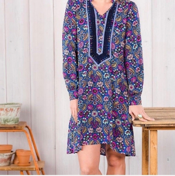 Matilda Jane Thoughts And Dreams  Floral Tunic Dress Size Large - Picture 1 of 10